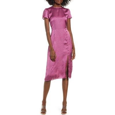 Leith Printed Side Slit Dress, Pink