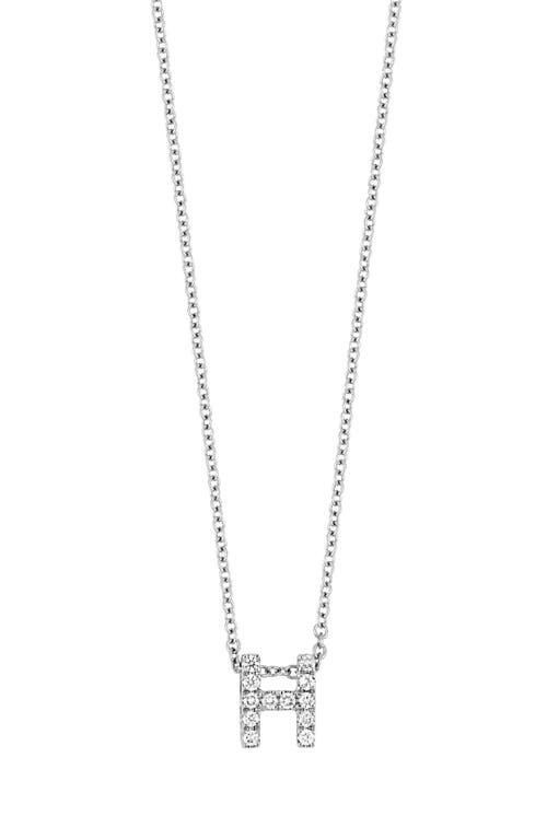 Bony Levy 18k Gold Pavé Diamond Initial Pendant Necklace in Gold - H at Nordstrom
