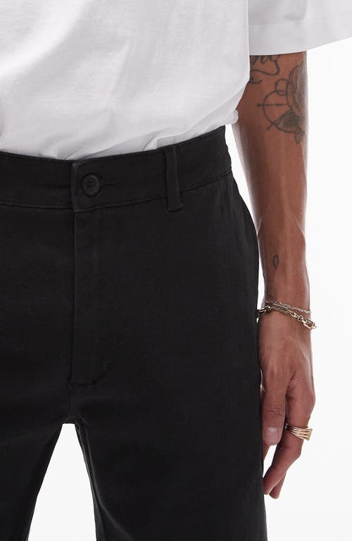 Shop Topman Skinny Chino Shorts In Black