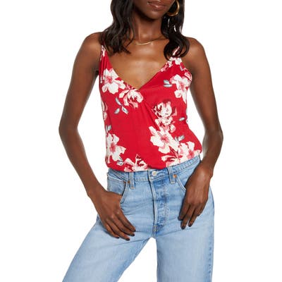 Plus Size Leith Side Drape Camisole, Red