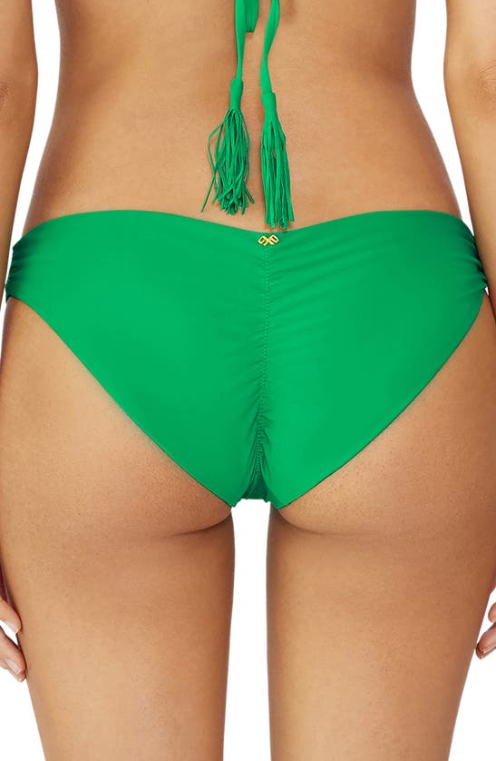 Shop Pq Swim Ruched Hipster Bikini Bottoms In Ireland Green