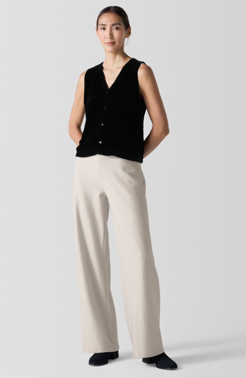 Shop Eileen Fisher Velvet Tie Back Vest In Black