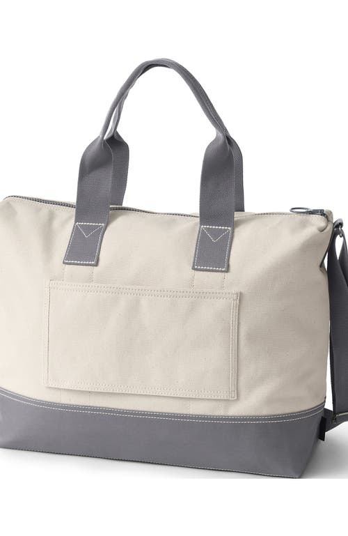 Lands' End Canvas Weekender Duffle Bag In White