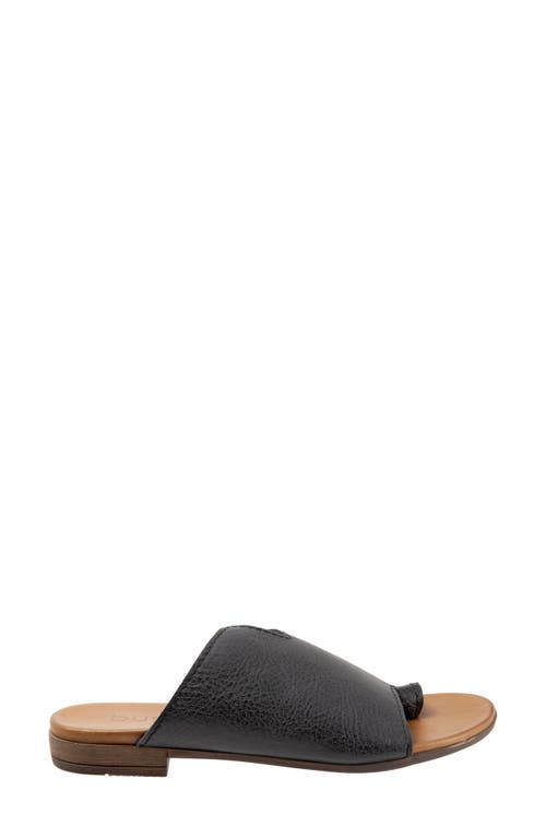 Bueno Tulla Slide Sandal In Black/tan Leather