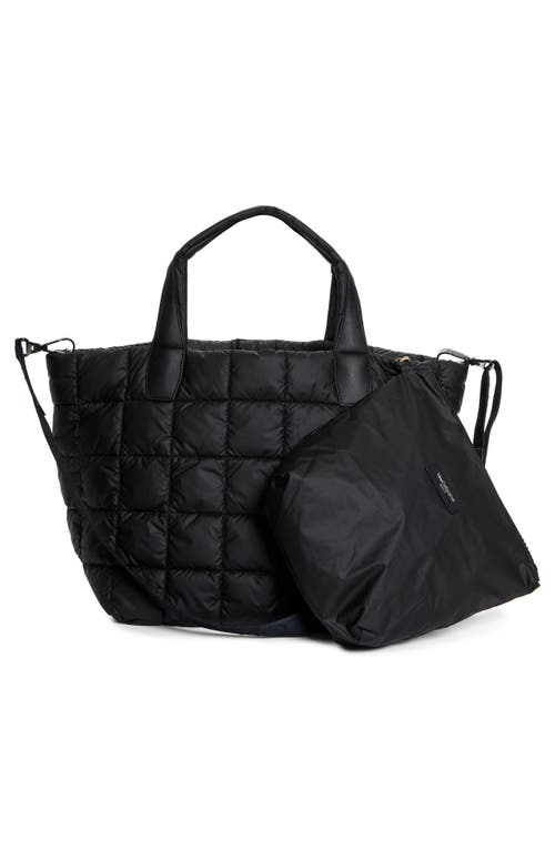 Shop Veecollective Medium Porter Water Repellent Quilted Tote In Matt Black