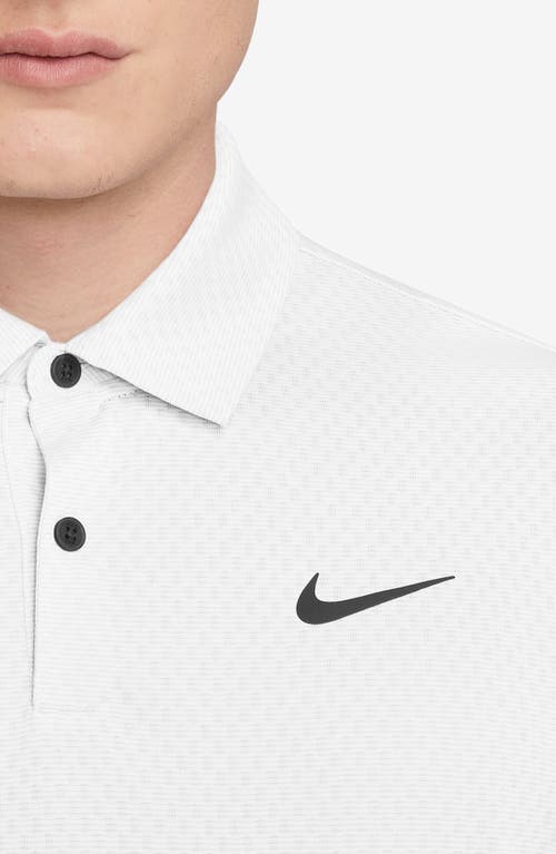 Shop Nike Golf Dri-fit Jacquard Golf Polo In White/white/white