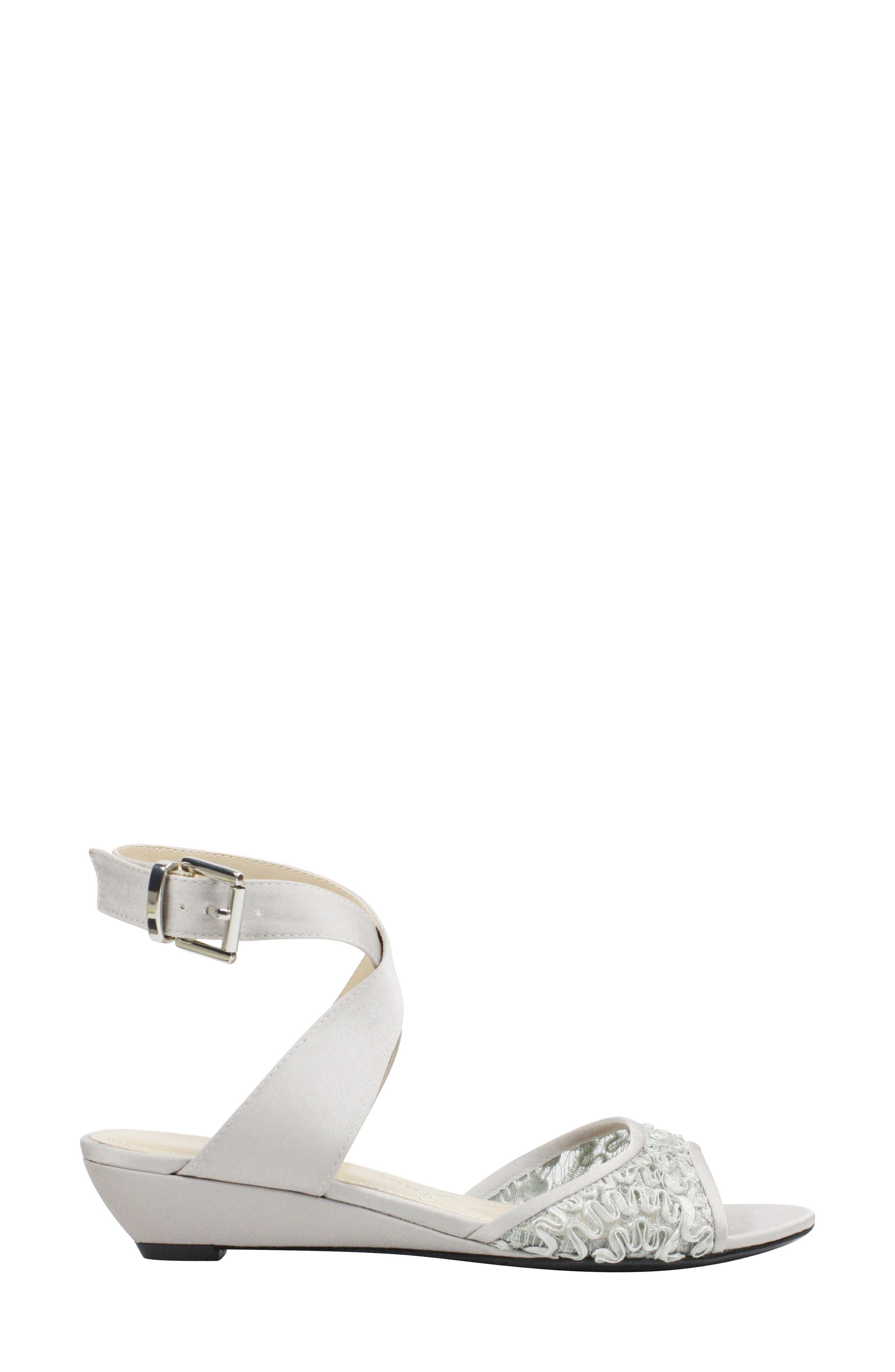 silver wedge sandals wide width