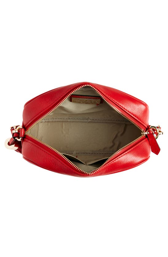 Shop Valentino By Mario Valentino Mia Embossed Crossbody Bag In Flame Red