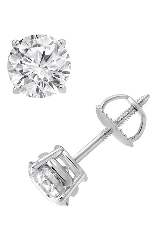 Shop Badgley Mischka Collection Round Lab Created Diamond Stud Earrings In White