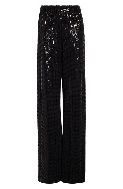 Shop Alice And Olivia Alice + Olivia Elba Sequin Pants In Black