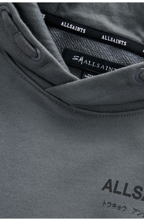 Shop Smallsaints By Allsaints Kids' Underground Oversize Logo Hoodie In Grey