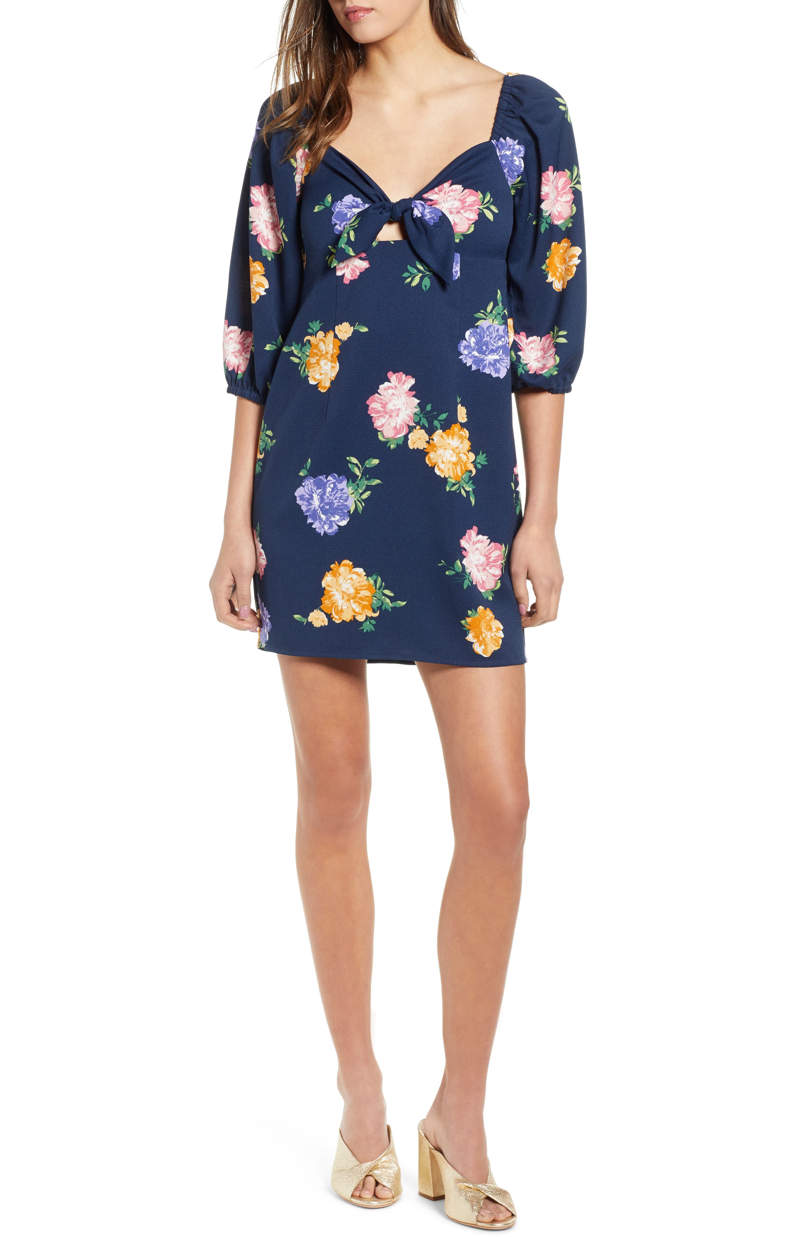 Wayf Eunice Minidress, Blue