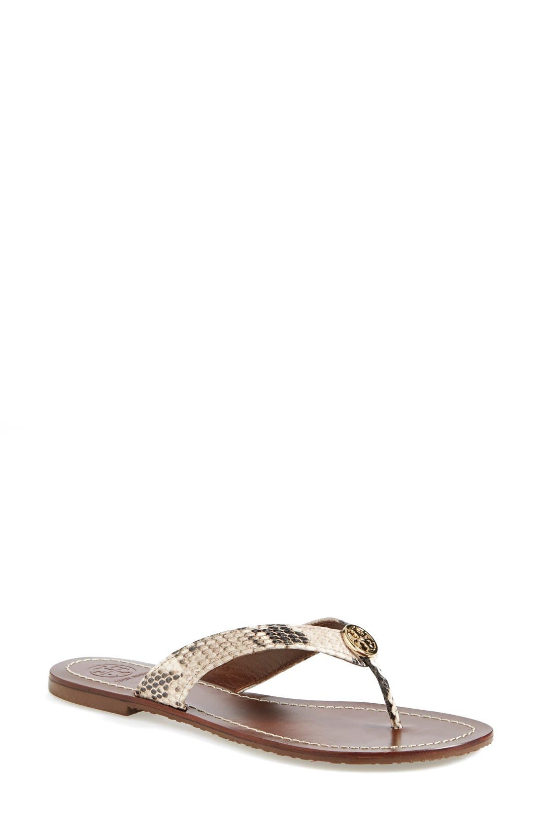 Tory Burch 'Thora' Leather Thong Sandal 