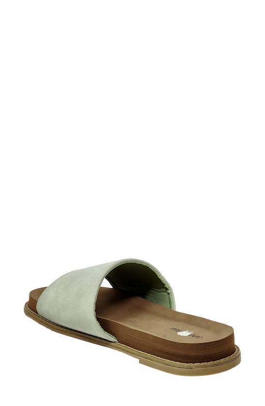 Shop Gaahuu Slide Sandal In Sage Green