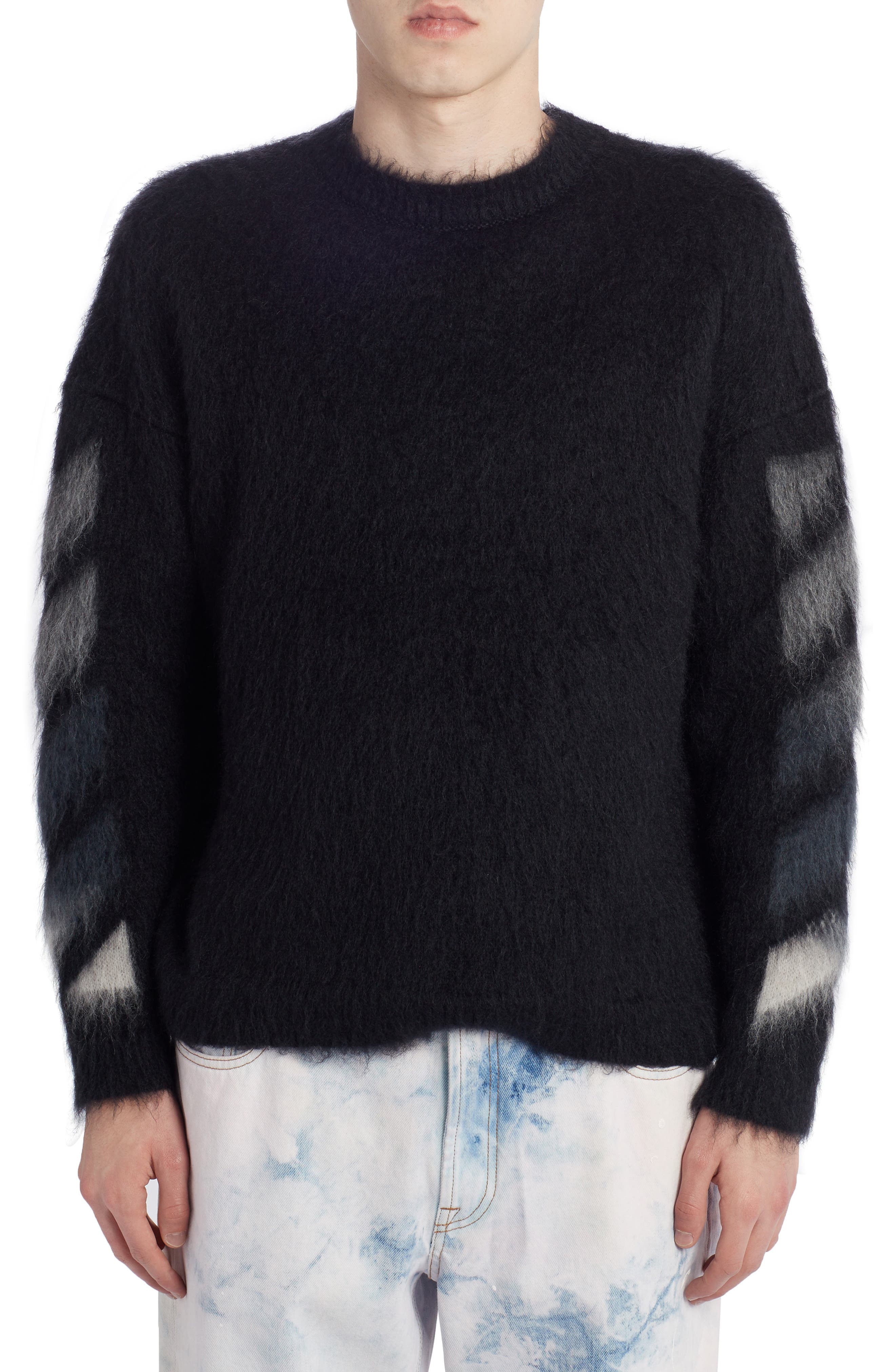 white mohair sweater