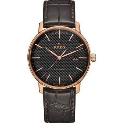 Rado Coupole Classic Automatic Leather Strap Watch, 41Mm
