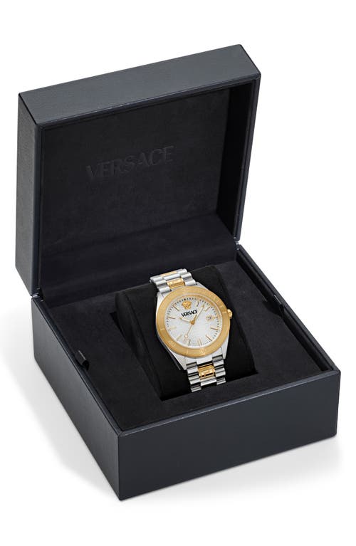 Versace Men's Swiss Two-tone Stainless Steel Bracelet Watch 42mm In Two Tone