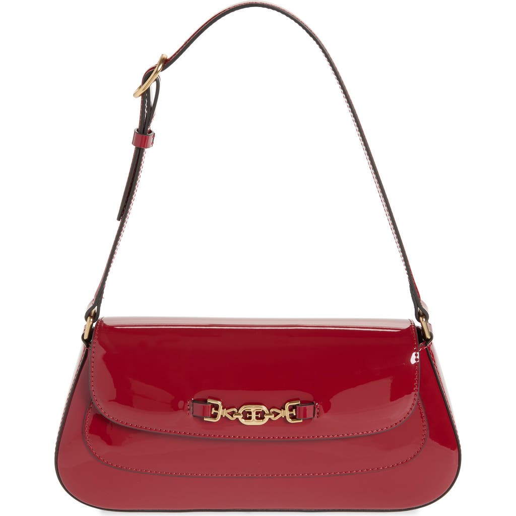 Sam Edelman Medium Loraine Faux Leather Shoulder Bag in Lipstick Red