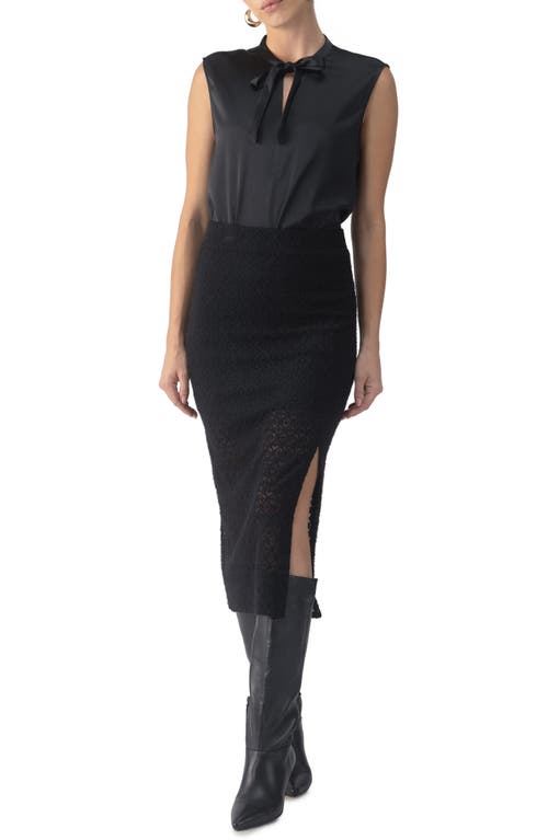 Shop Sanctuary Stretch Lace Midi Skirt In Black