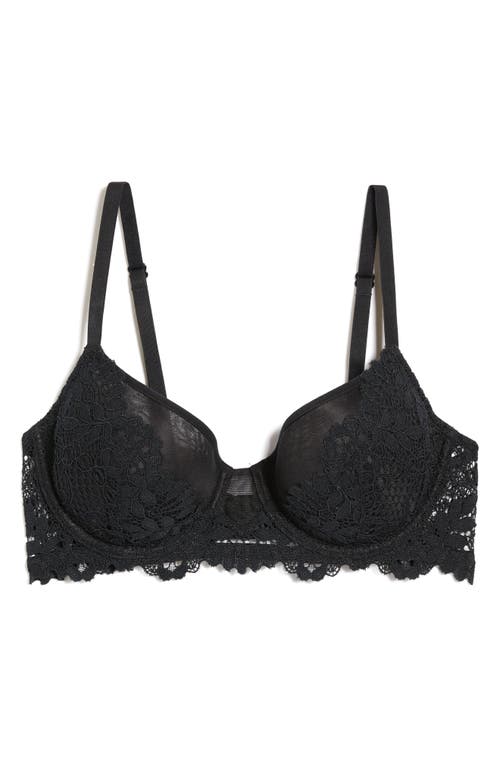 Etam Success Lace Underwire Spacer Bra In Black