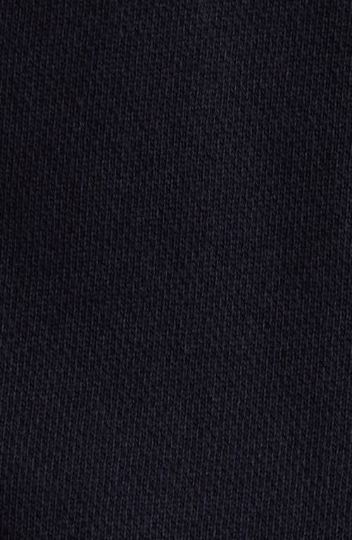 Shop Merz B Schwanen Quarter Zip Organic Cotton Sweatshirt In Dark Navy