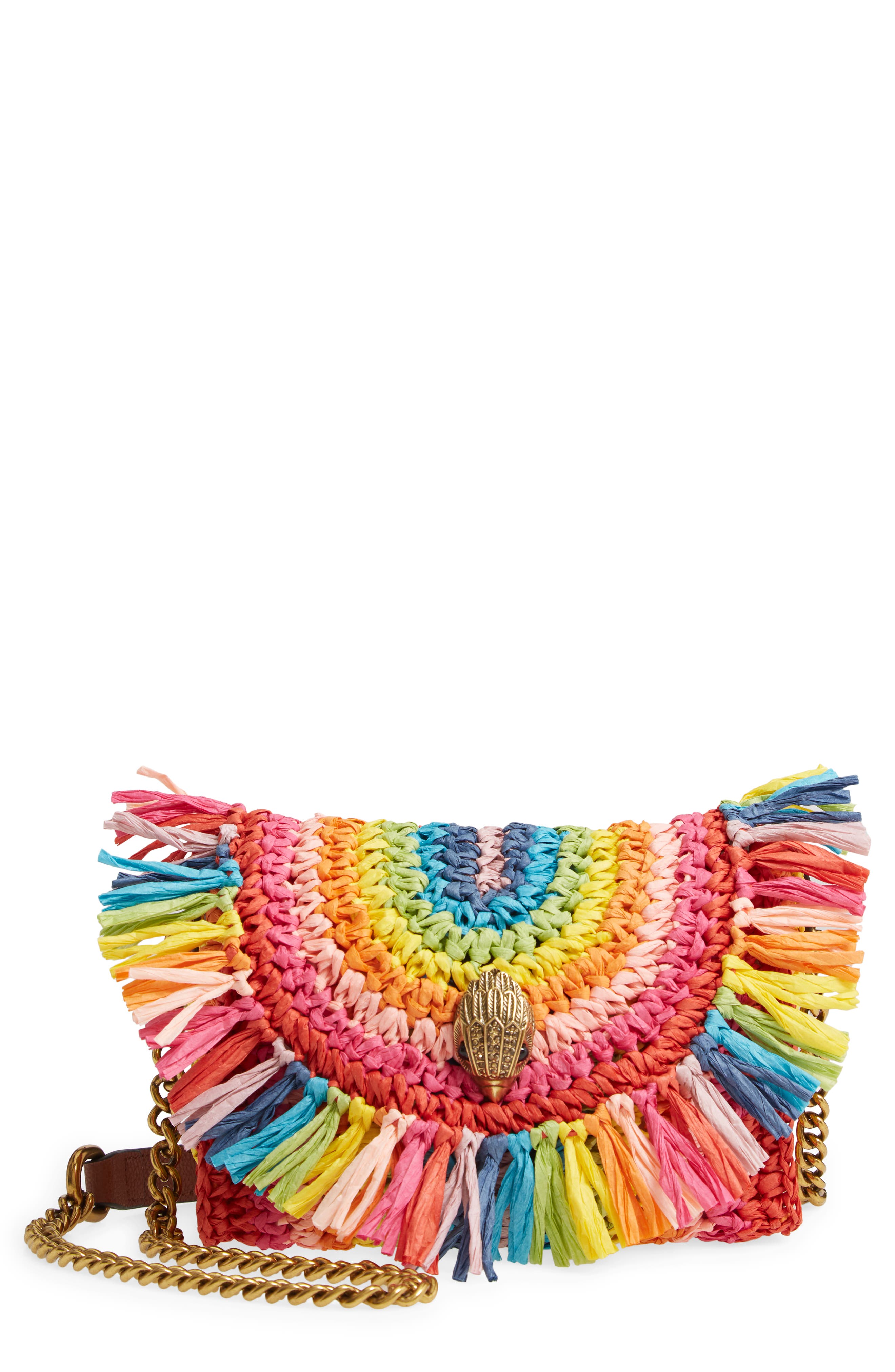 Mini Kensington Rainbow Raffia Crossbody Bag Nordstrom