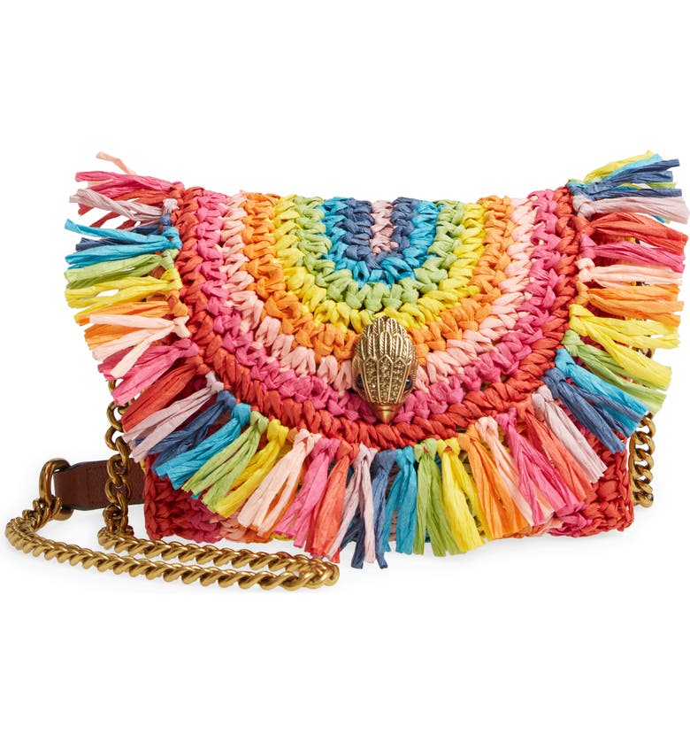 Mini Kensington Rainbow Raffia Crossbody Bag | Nordstrom