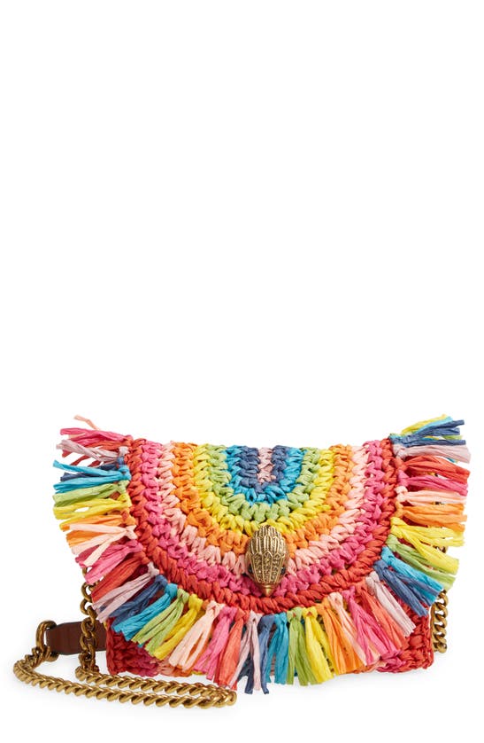Kurt Geiger Mini Kensington Rainbow Raffia Crossbody Bag In Multi Rainbow ModeSens