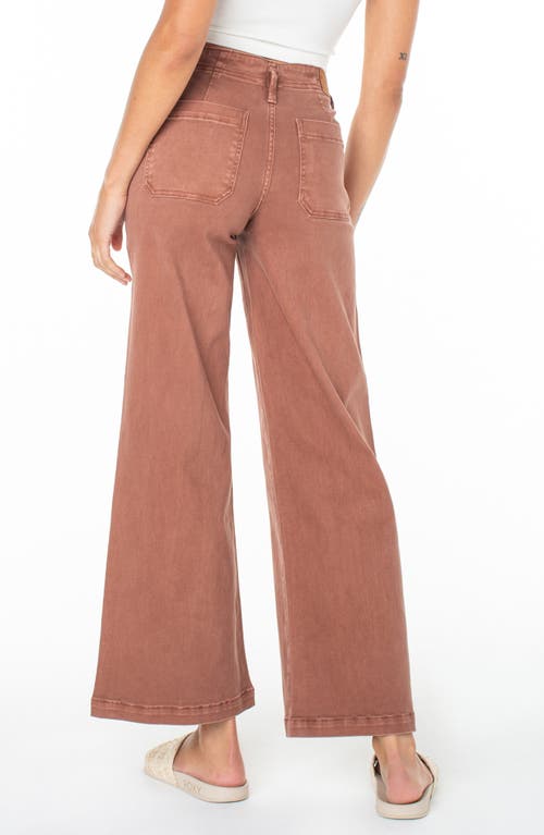 Shop Roxy Baby Baby High Waist Wide Leg Jeans In Russet