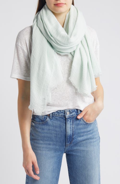 Cotton Crinkle Scarf in Teal Chalk
