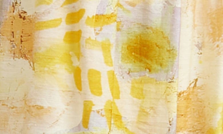 En Saison Torrey Midi Dress In Yellow Combo