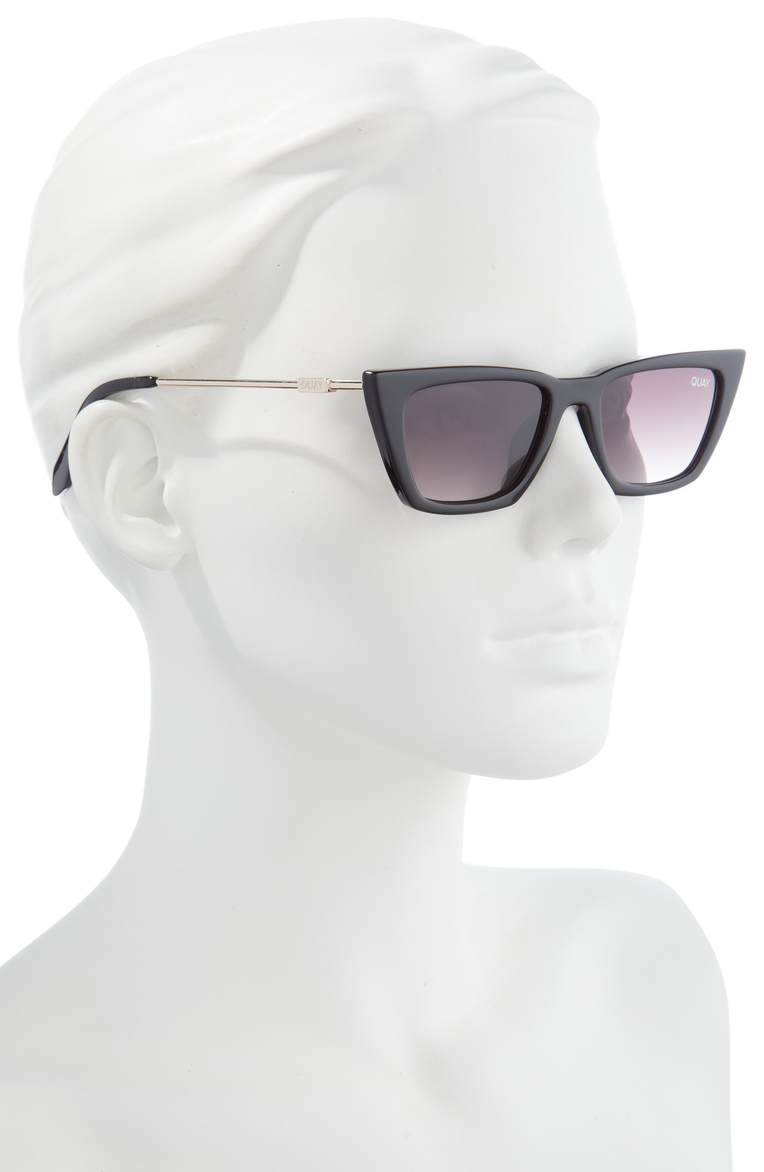 Quay Australia The Kween In Silver Smoke New Quay Australia The Kween 41mm Gradient Cat Eye Sunglasses in  main image 4