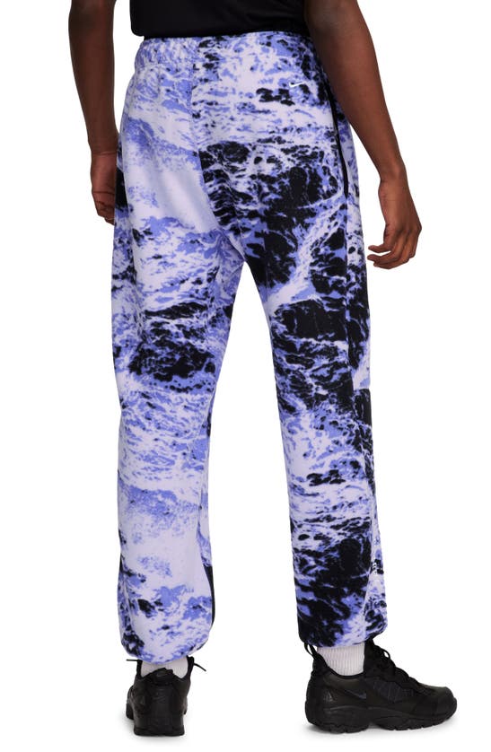 Shop Nike Acg Wolf Tree Polartec® Fleece Sweatpants In Lilac Bloom/ Black/ White