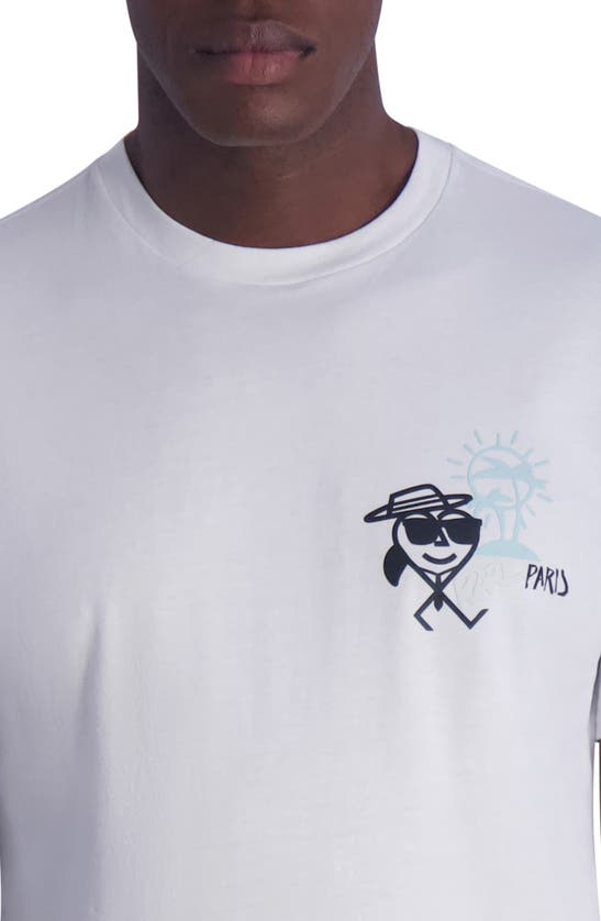 Shop Karl Lagerfeld Paris Hawaiian Karl Graphic T-shirt In White