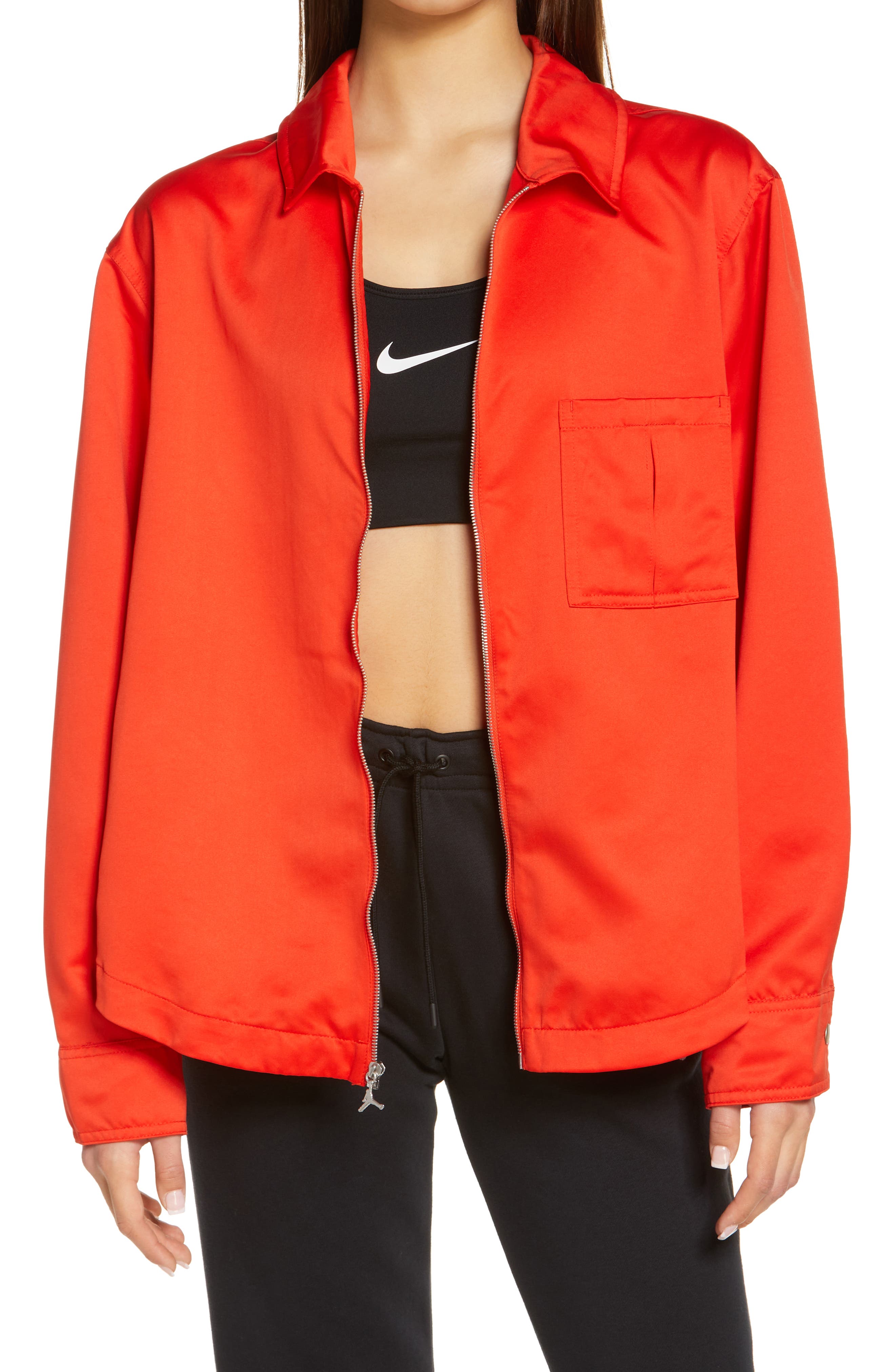 red womens nike jacket