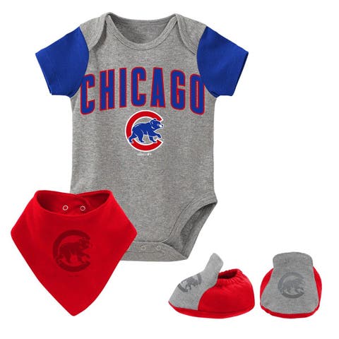 Outerstuff Newborn & Infant Royal/Red Buffalo Bills Little Champ Three-Piece Bodysuit Bib & Booties Set at Nordstrom, Size 6-9 M