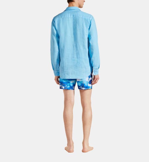 Vilebrequin Men's Caroubis Solid Linen Sport Shirt In Santorin