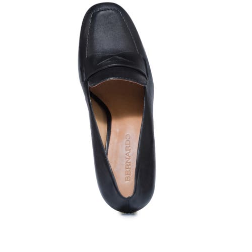 Shop Bernardo Footwear Nessa Block Heel Loafer In Black