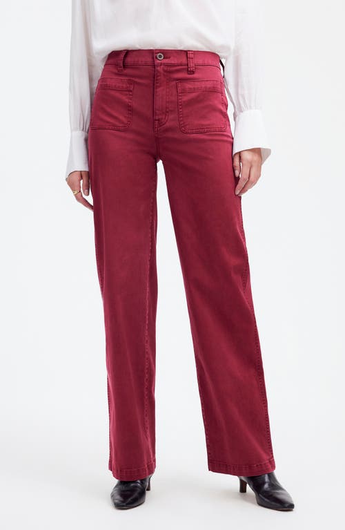 Madewell The Emmet Wide Leg Pants In Claret