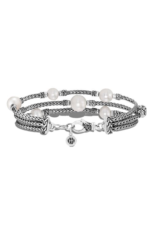 Shop John Hardy Classic Chain Triple Row Bracelet In Silver