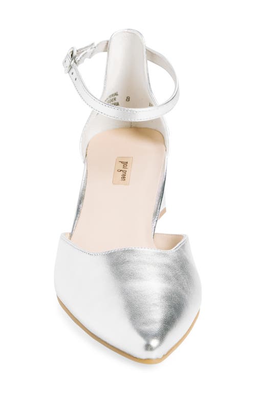 Shop Paul Green Willa Pump In Alu Metallic Nappa