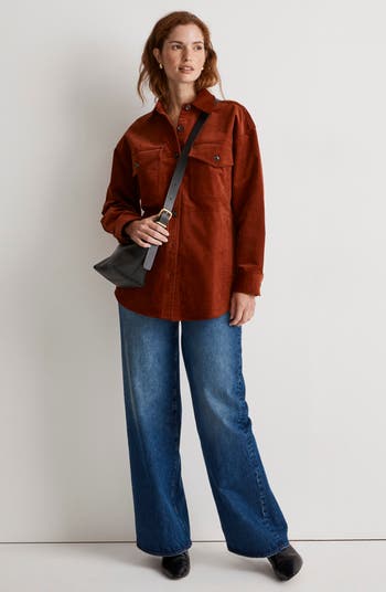 Corduroy Twill Oversized Shirt-Jacket