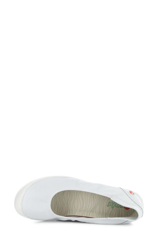 Softinos By Fly London Ilme Ballet Flat In White Smooth
