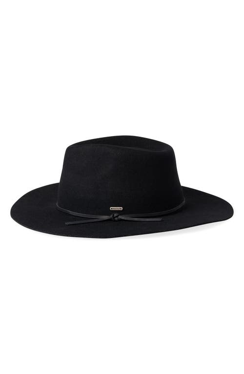 Shop Brixton Hawkins Wool Cowboy Hat In Black