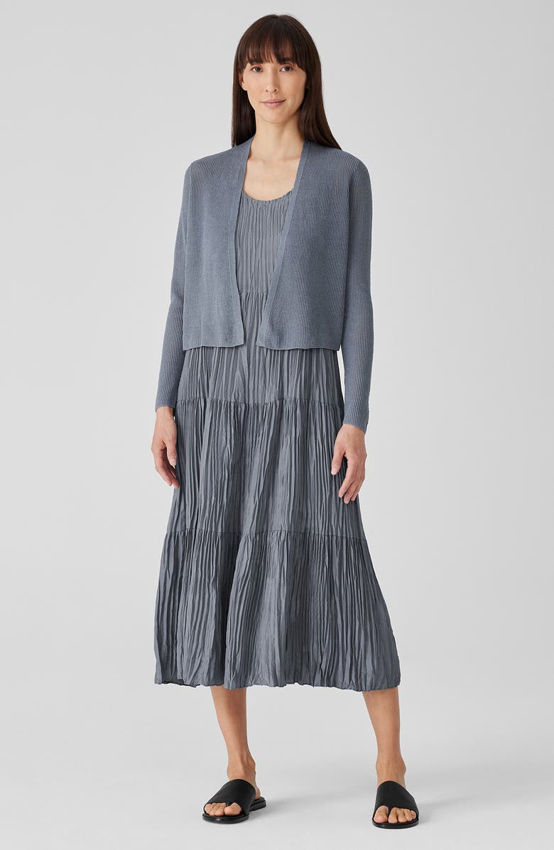 Eileen Fisher Ribbed Organic Linen & Cotton Cardigan | Nordstrom