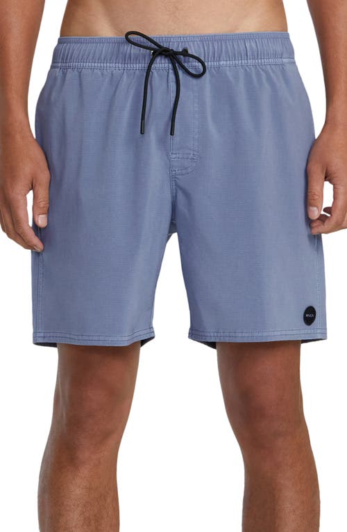 Shop Rvca Pigment Swim Trunks In Blue Tide