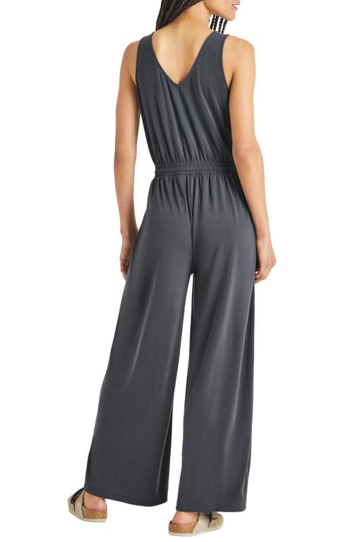 Shop Splendid Giada Sleeveless Sandwash Jumpsuit In Lead