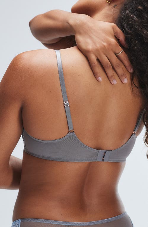 Savage X Fenty Nite Shade Underwire Padded Demi Bra In Mastermind Grey
