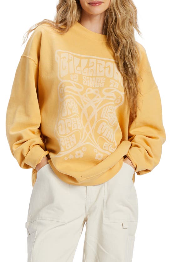 BILLABONG RIDE IN COTTON BLEND GRAPHIC SWEATSHIRT