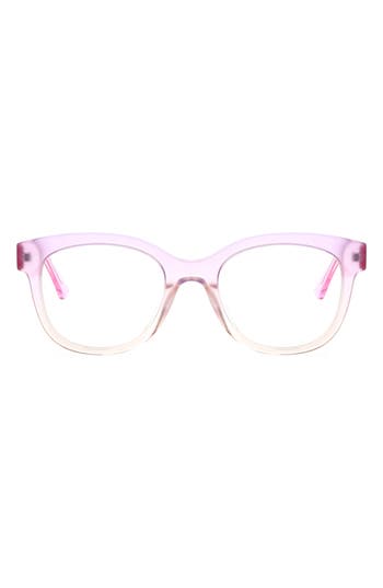 Oscar De La Renta 49mm Square Optical Glasses In Light Purple To Clear Ombre